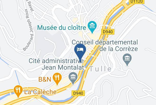 Correze - Hotel Limouzi Tulle Centre Maps