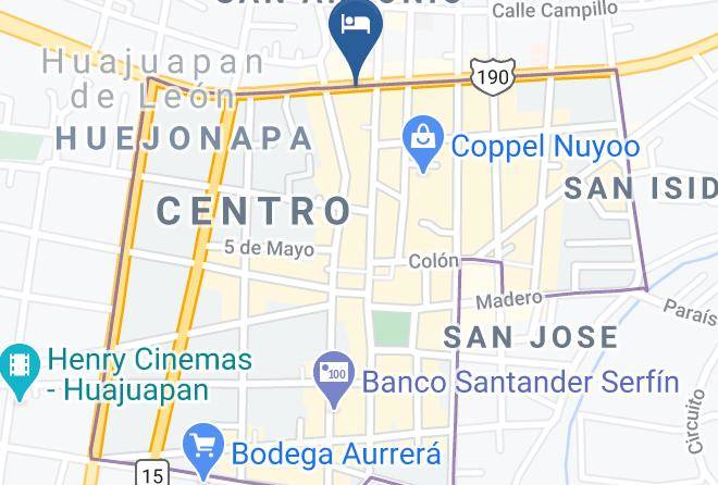Heroica Ciudad De Huajuapan De Leon - Hotel Linda Vista Maps
