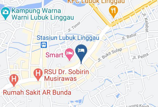 Kota Lubuk Linggau - Hotel Lintas Sumatra Maps
