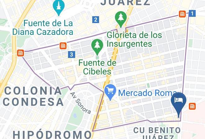 Cuauhtemoc - Hotel Lisboa Maps