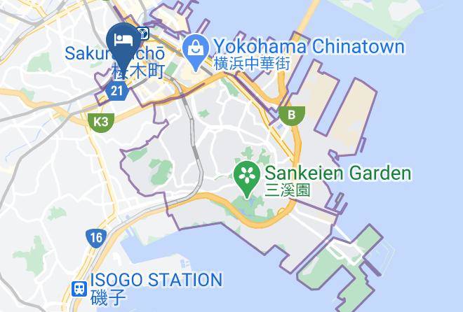 Yokohama City Naka Ward - Hotel Live Max Yokohama Kannai Maps