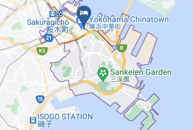 Yokohama City Naka Ward - Hotel Live Max Yokohama Motomachi Ekimae Maps