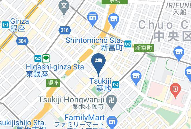 Chuo Ward - Hotel Livemax Higashi Ginza Maps