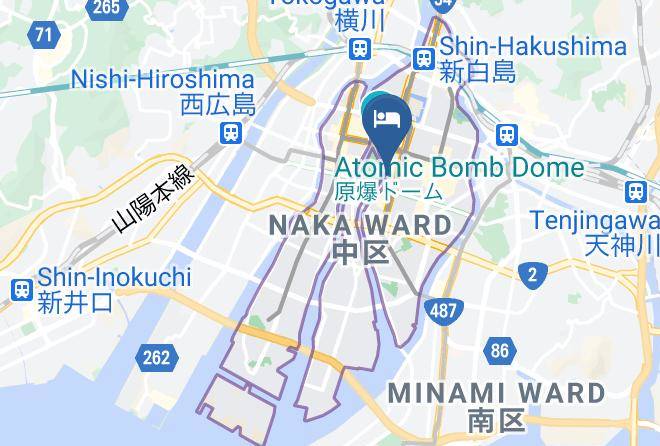 Hiroshima City Naka Ward - Hotel Livemax Hiroshima Heiwa Koen Mae Maps