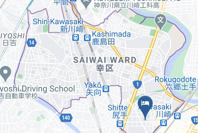 Kawasaki City Saiwai Ward - Hotel Livemax Kawasaki Ekimae Maps