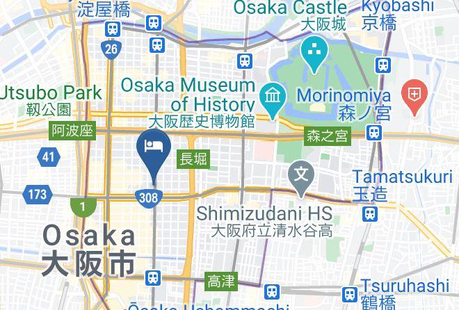 Osaka City Chuo Ward - Hotel Livemax Shinsaibashi East Maps