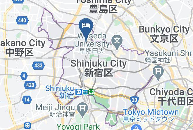Shinjuku Ward - Hotel Livemax Takadanobaba Station Maps