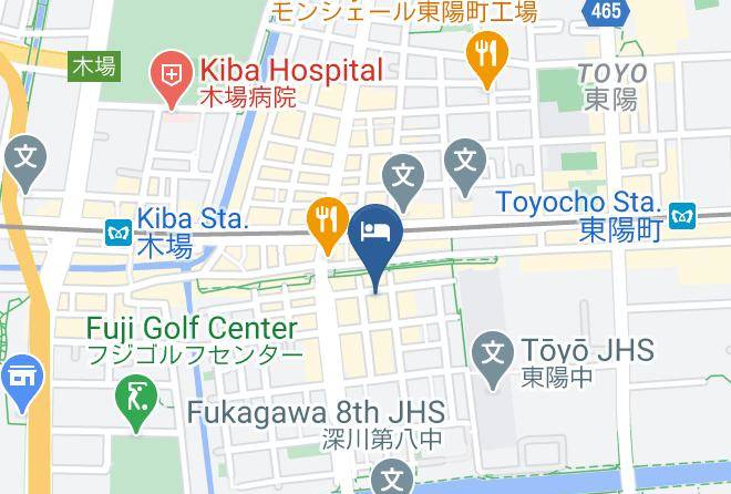 Koto Ward - Hotel Livemax Budget Tokyo Kiba Maps