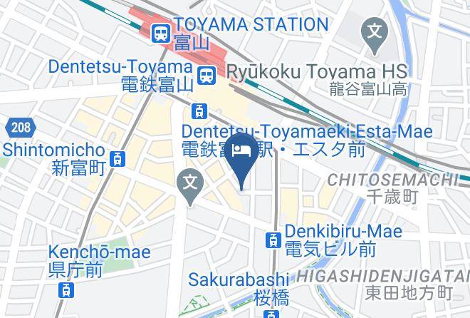 Toyama City - Hotel Livemax Toyama Maps