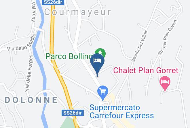 Aosta - Hotel Lo Scoiattolo Courmayeur Maps