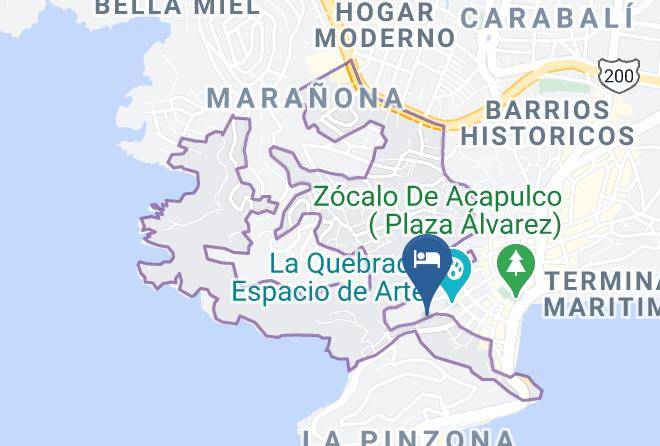 Acapulco De Juarez - Hotel Lobo Del Mar Maps