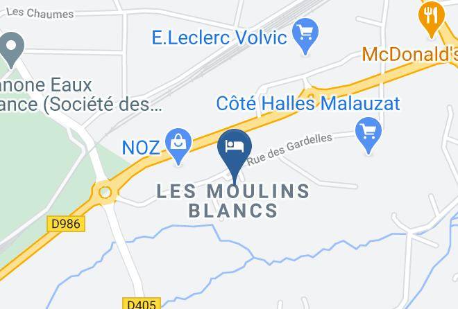 Puy De Dome - Hotel Logis Le Moulin Des Gardelles Maps