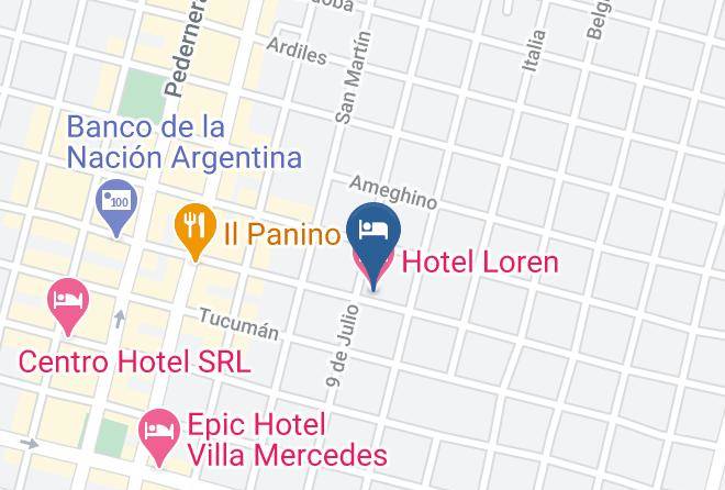 General Pedernera Department - Hotel Loren Maps