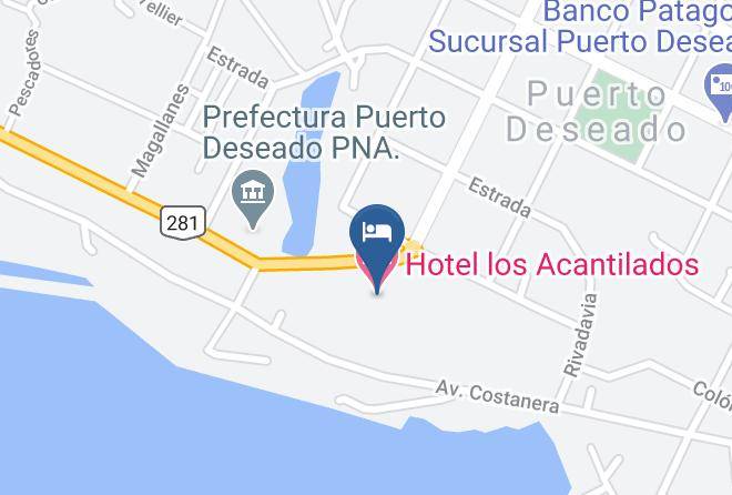 Deseado - Hotel Los Acantilados Maps
