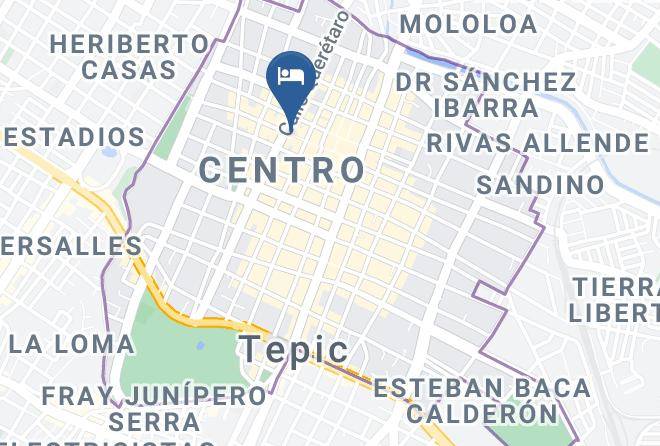 Tepic - Hotel Los Girasoles Maps