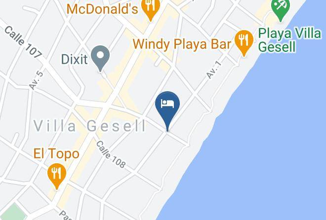 Villa Gesell - Hotel Los Historicos Maps