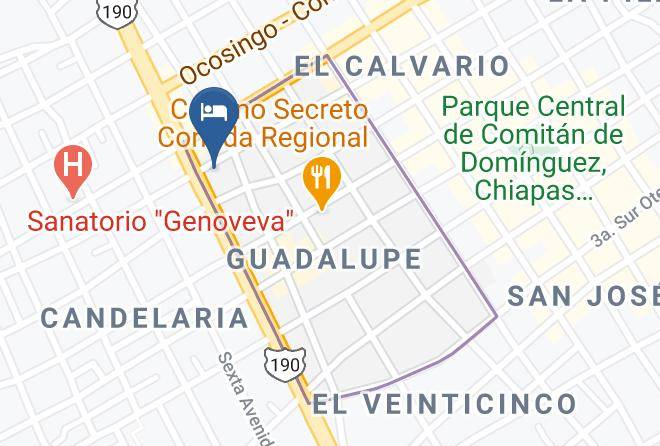 Comitan De Dominguez - Hotel Los Lagos De Montebello Maps