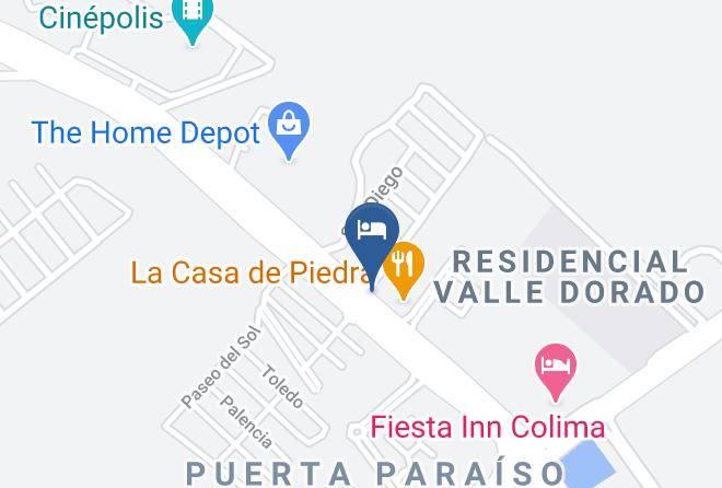 Colima Valle Dorado - Hotel Los Mangos Colima Maps