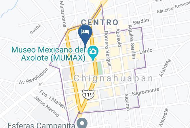 Chignahuapan - Hotel Los Portales Chignahuapan Maps