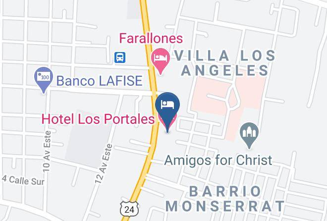 Chinandega - Hotel Los Portales Maps