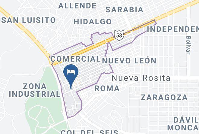 San Juan De Sabinas - Hotel Los Potrillo Maps