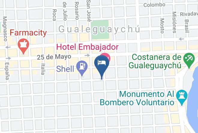 Gualeguaychu - Hotel Los Robles Maps