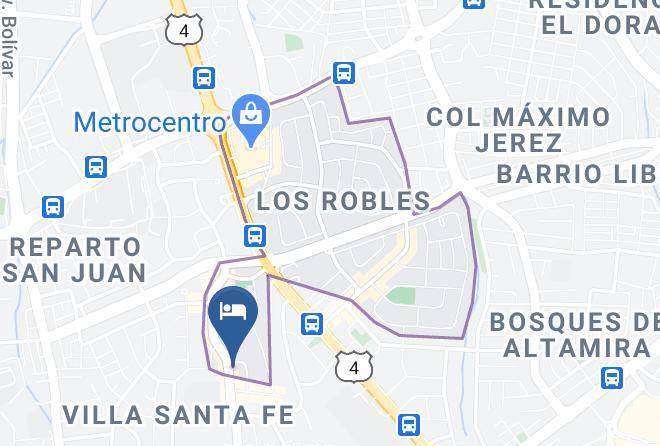 Managua - Hotel Los Robles Maps