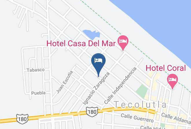 Tecolutla - Hotel Los Robles Maps