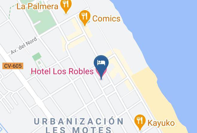 Valencia - Hotel Los Robles Maps