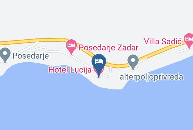 Posedarje - Hotel Lucija Maps