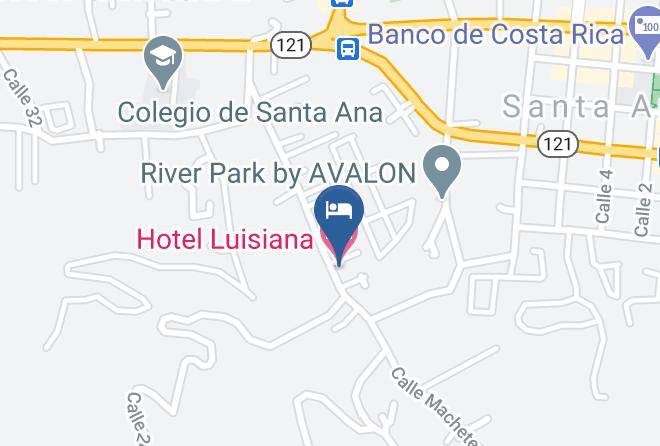 Santa Ana - Hotel Luisiana Maps