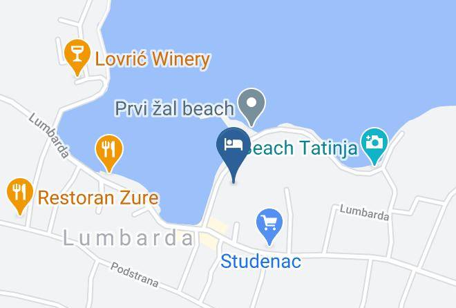 Lumbarda - Hotel Lumbarda Maps