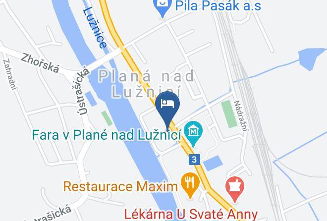 Tabor - Hotel Luznice Maps