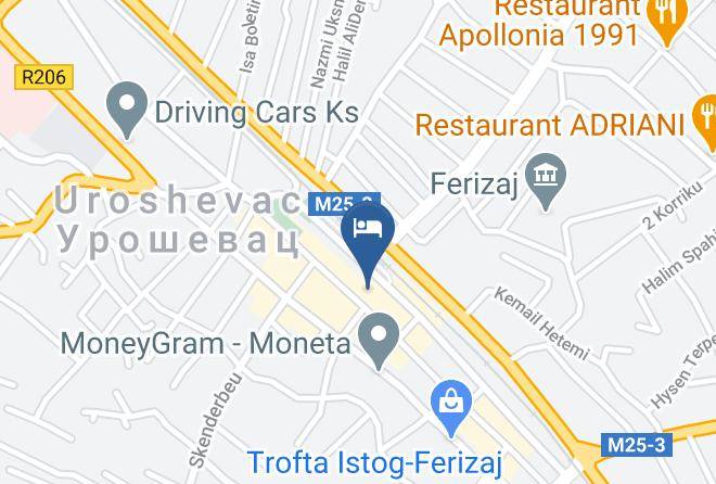 Ferizaj - Hotel Lybeten Maps