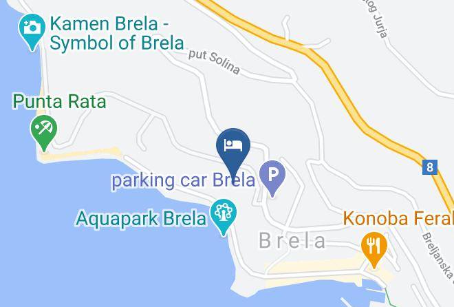 Donja Brela - Hotel Maestral Maps