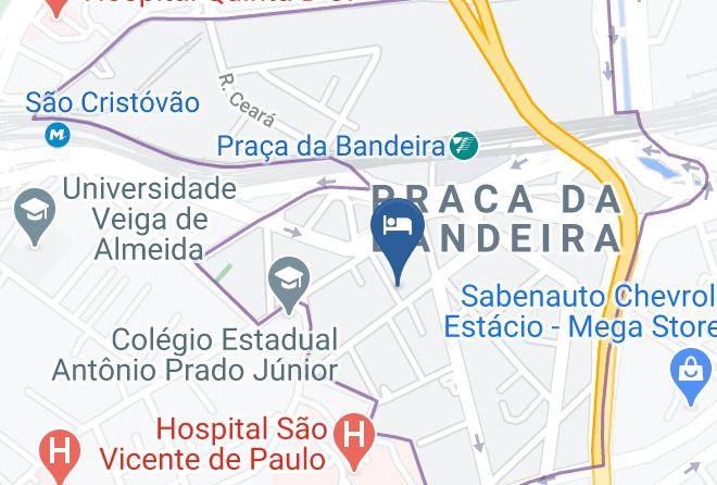 Rio De Janeiro Praca Da Bandeira - Hotel Malaga Maps