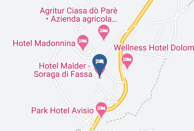 Trento - Hotel Malder Soraga Di Fassa Maps