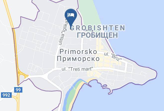 Primorsko - Hotel Malina Maps