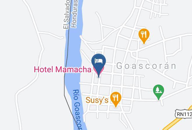 Goascoran - Hotel Mamacha Maps