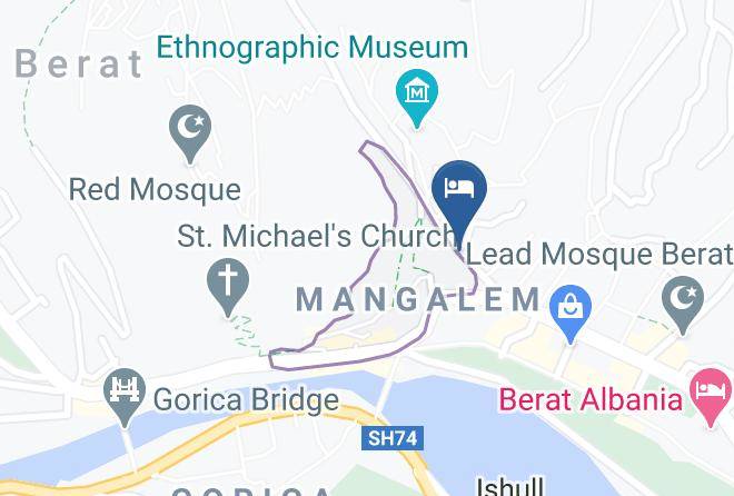Berat - Hotel Mangalemi Maps