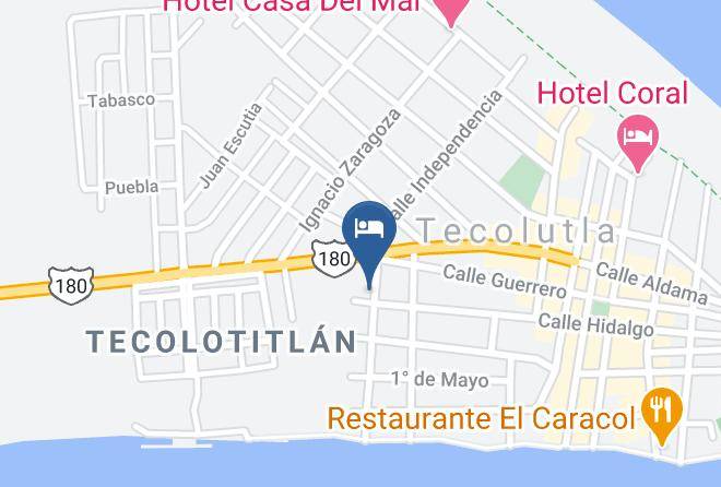 Tecolutla - Hotel Mango Maps