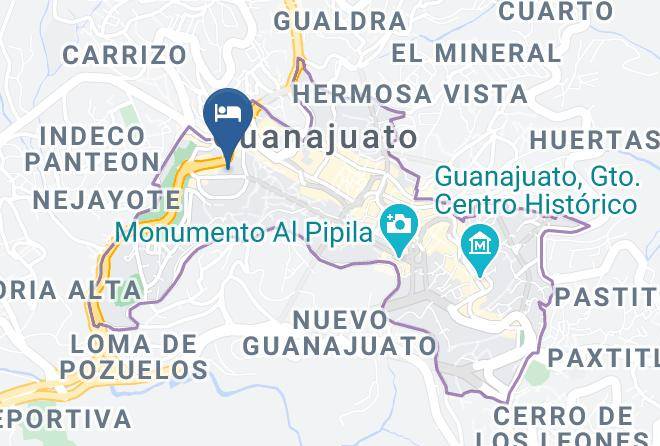 Guanajuato City Centre - Hotel Mansion Del Cantador Maps
