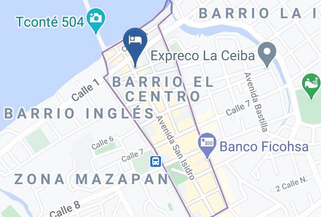 La Ceiba - Hotel Mar Azul Maps