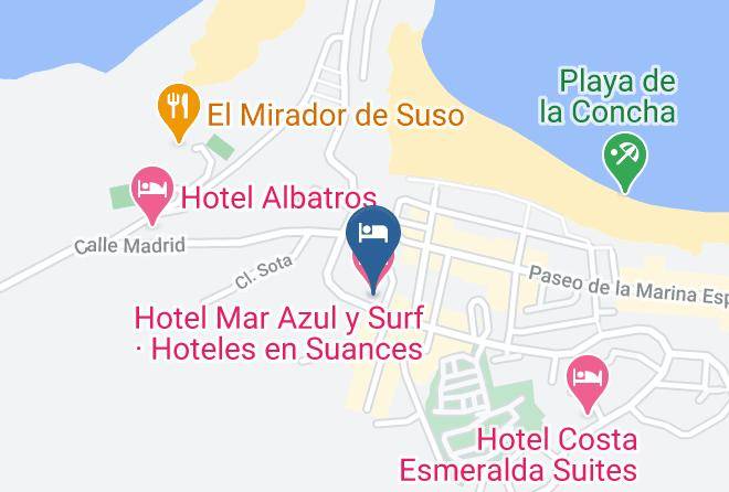 Suances - Hotel Mar Azul Y Surf Hoteles En Suances Maps