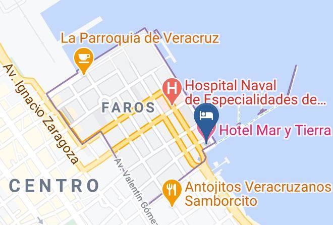 Veracruz Ricardo Flores Magon - Hotel Mar Y Tierra Maps