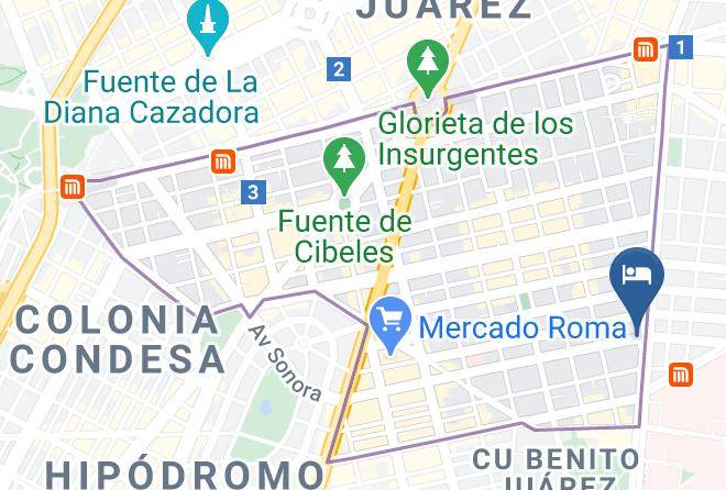 Cuauhtemoc - Hotel Marbella Mexico Maps