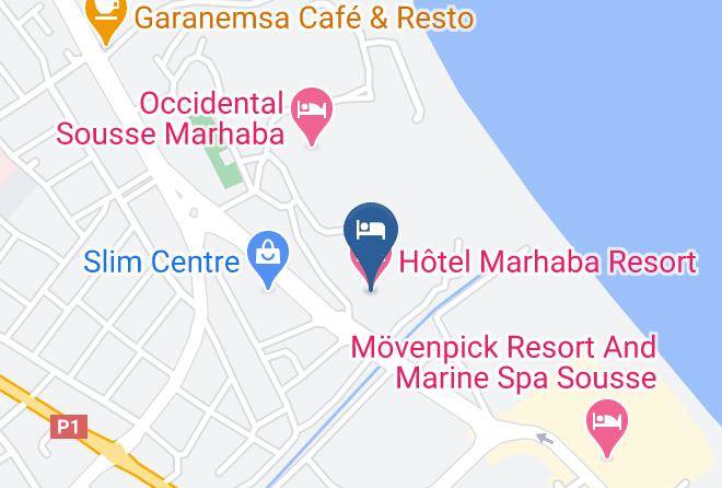 Tunisia - Hotel Marhaba Resort Maps
