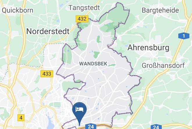 Stadt Hamburg - Hotel Marienthal Garni Maps