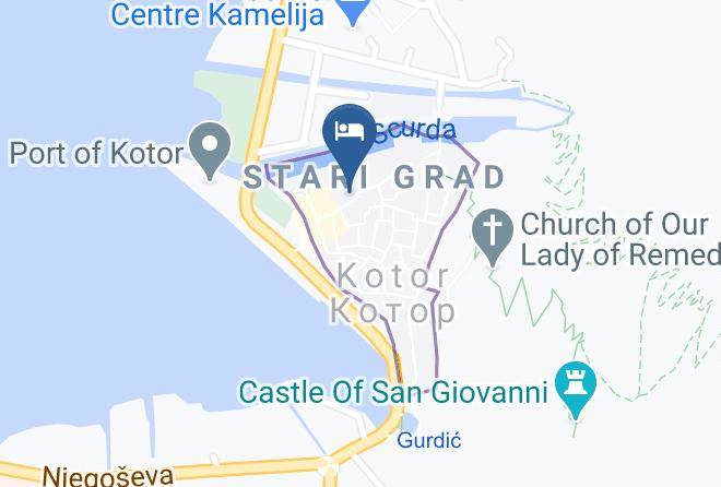 Kotor - Hotel Marija Maps