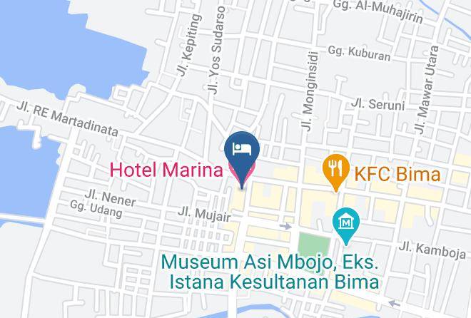 Kota Bima - Hotel Marina Maps
